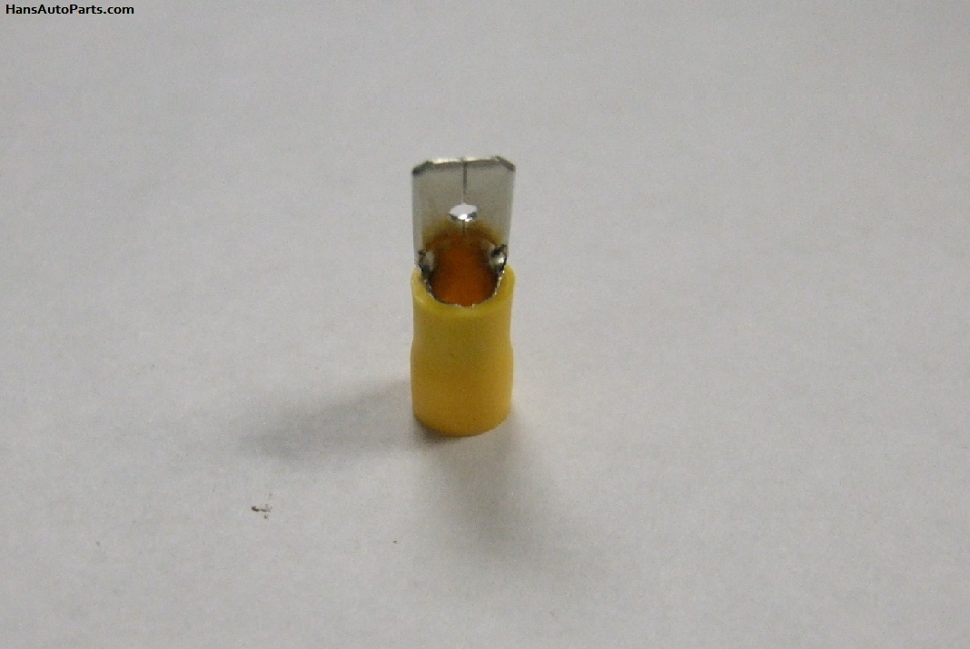 100 of ROT000942J Yellow Male Spade Terminals
