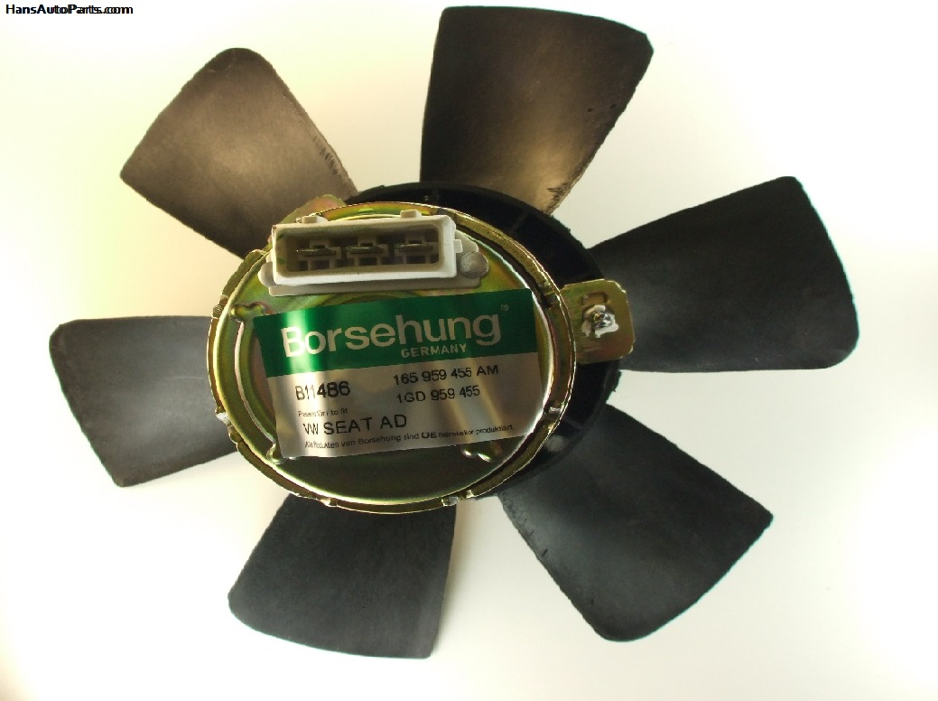 165959455AM 69 OEM VW Audi Radiator Fan Cabrio Dasher Fox Golf Jetta