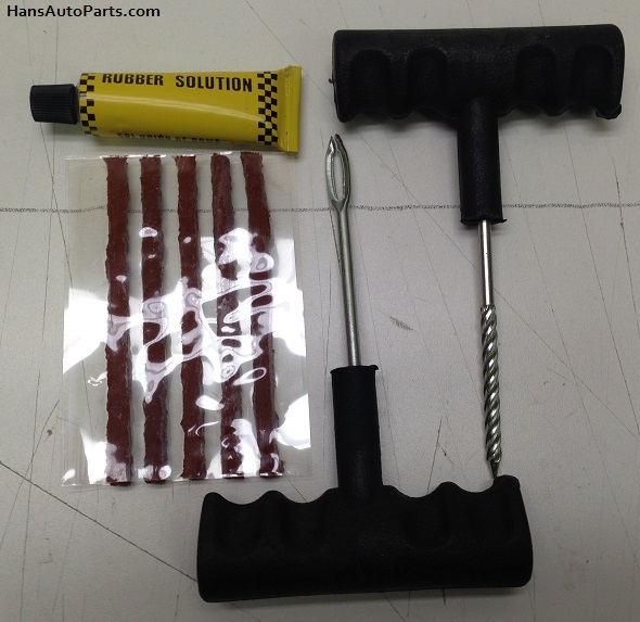 ROT600700B 3 8 Piece Tire Repair Kit Includes Plugs Tools to repair a