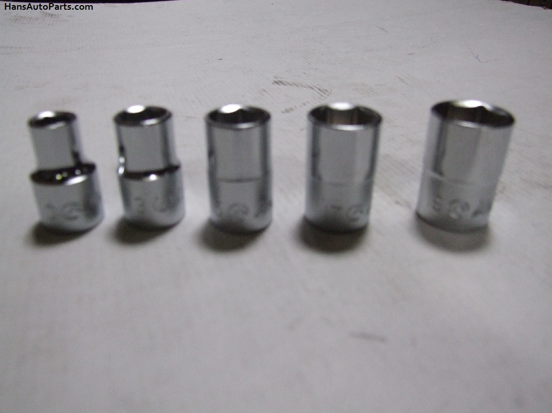 ROT111976ZD $7 Set of 5 Shallow Sockets 1/2 Inch Drive 6 ...
